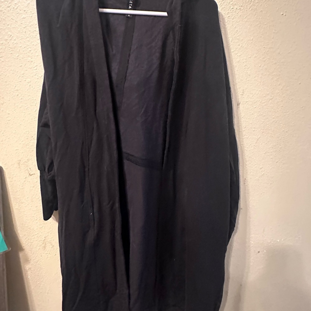 Athleta Black Open-Front Cardigan